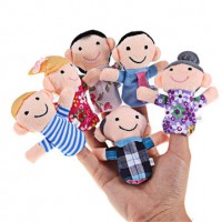 ESGOTADO - Conjunto Bonecos Familia Fantoches dedo. Ludoterapia